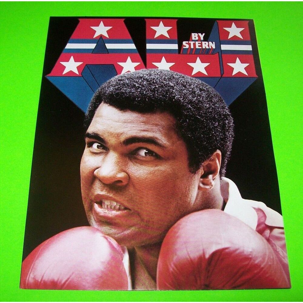 Muhammad ALI Pinball Flyer 1980 Original Brochure Boxing Sports Fold-Out Vintage